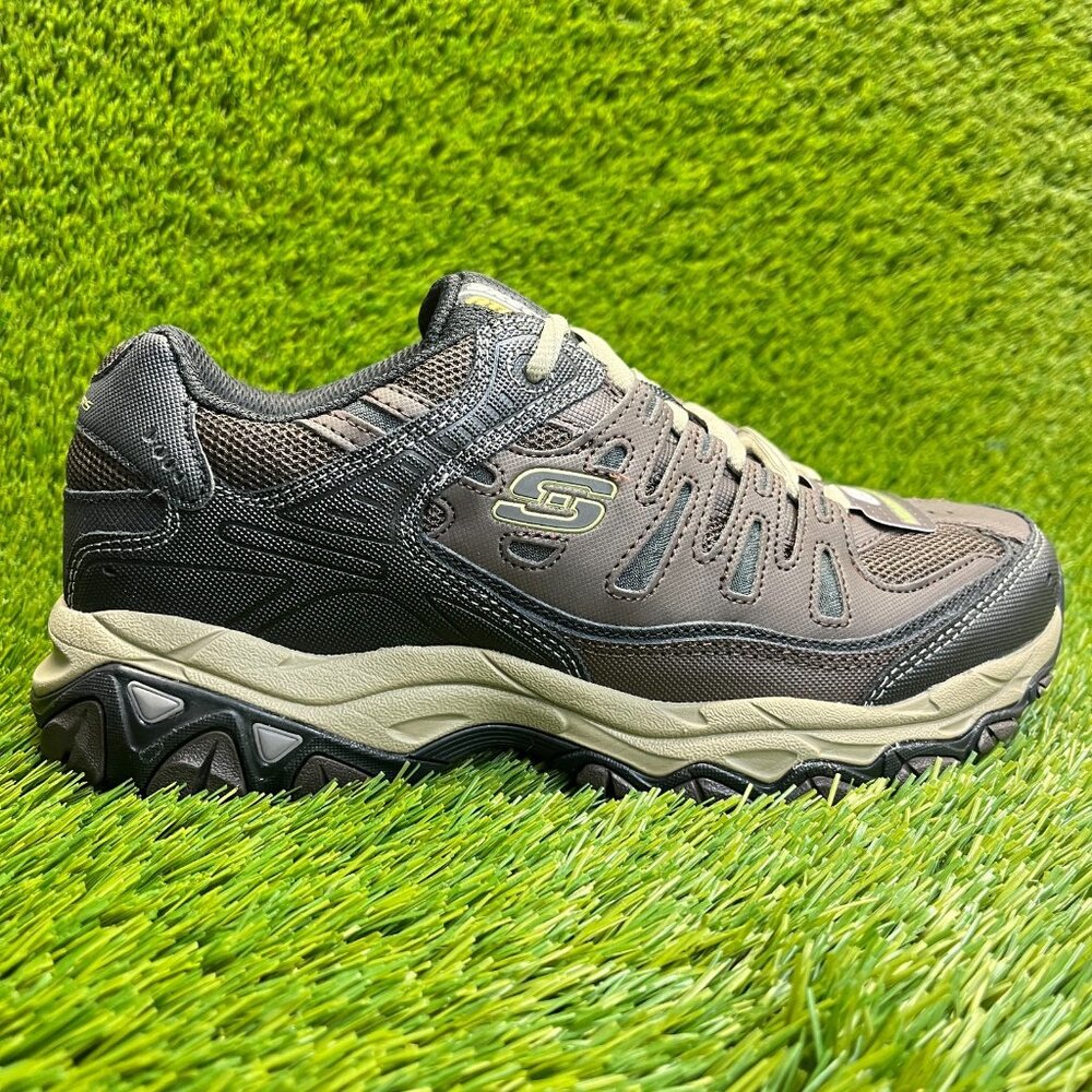 Skechers After Burn M.Fit Mens Size 7.5 Brown Athletic Running Shoes Sneakers